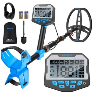 Portable Foldable Metal Detector with 11”Waterproof Coil for Jewelry Detecting