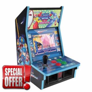 Evercade Alpha Mega Man Bartop Arcade - Pre-assembled unit with Competition-Grade Arcade Controls + 8” High-Resolution IPS Screen