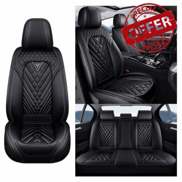 NOBQUA Car Seat Covers Premium Waterproof Leather Cushion
