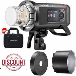 Flashpoint XPLOR 600PRO II TTL R2 600ws 2.4GHz Battery-Powered All-in-One Flash 40W Bicolor Led