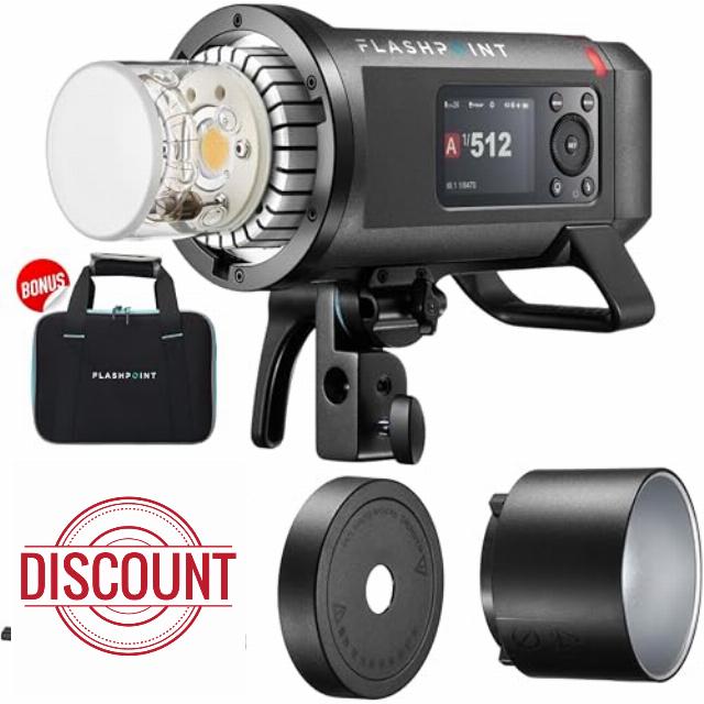 Flashpoint XPLOR 600PRO II TTL R2 600ws 2.4GHz Battery-Powered All-in-One Flash 40W Bicolor Led