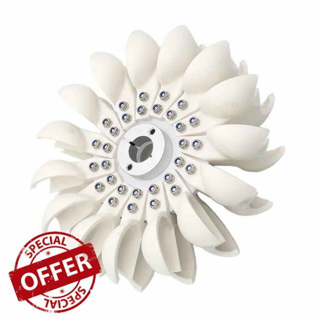 MOBUKJ.DDS 1PCS Pelton Impeller Round Impact Water Wheel DIY Hydroelectric Power Generation Impeller Hydroelectric Generator Impeller (198MMX55MMX20MM)