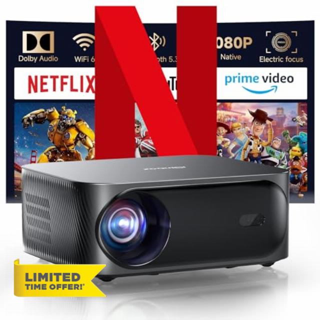 【Netflix official & Dolby Audio】Smart projector