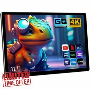 11.1-inch 2K QLED Touch Screen Android 14 Portable Car TV