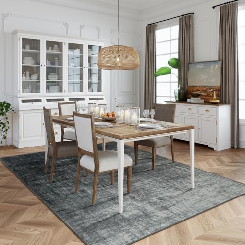 Modern Abstract Ombre Non-Slip Low-Pile Throw Carpet for Playroom Home Office(8'x10'
