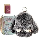 HTU Bunnylulu Keychain With Exquisite Box Handmade Soft Bunny Pompom Charms Plushies Lulu Rabbit ...