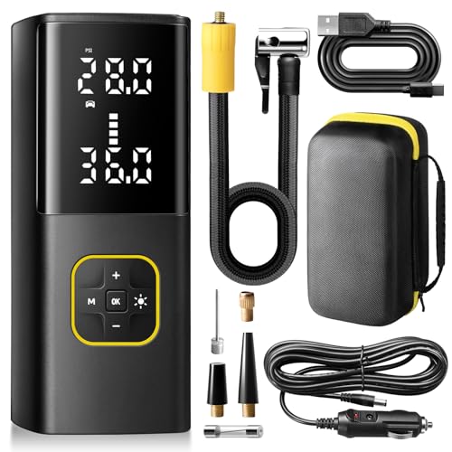 150 PSI & 9000mAh Faster Inflation Rechargeable Air Pump