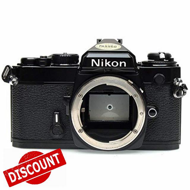 Black Nikon FE SLR film camera (Renewed)
