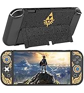 IINE Dockable Switch OLED Protective Case, Shockproof Case Cover Compatible with Nintendo Switch ...