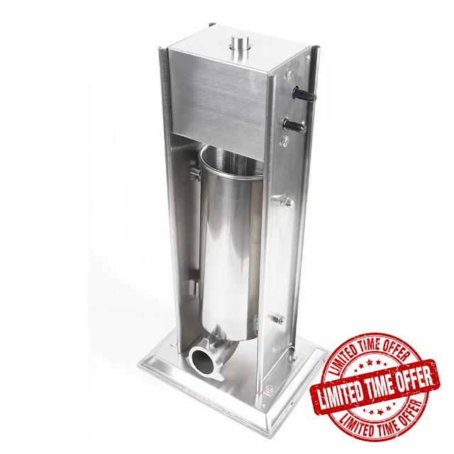 5L Manual Churros Machine Heavy Duty Stainless Steel Churros machine w/4 Nozzles Stainless Home Vertical Manual Donuts Churrera Churros Machine for make different shapes of fried dough sticks.