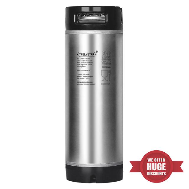 5 Gal Ball Lock Keg New Beer Keg Corny Tank 304 Stainless Steel Coke Syrup Milk Soda Barrel Rubber Handle Bucket Ball Lock Cornelius Style