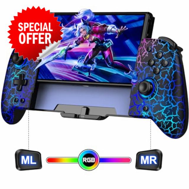 Immersive Programmable Wireless Switch Controller for Nintendo Switch/OLED