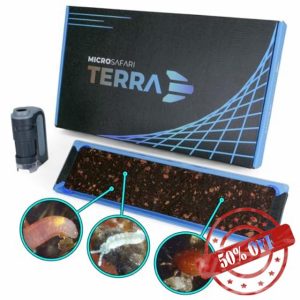 Micro Safari Terra - Scientific Observation Microscope Kit for Collecting and Viewing Microscopic Soil Ecosystems and Microorganisms.