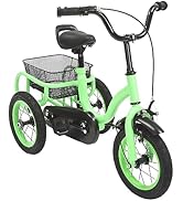 Fridgestea 20 Inch Tricycle for Adults, Single Speed Cargo Trike, 3 Wheel Bike with Shopping Bask...