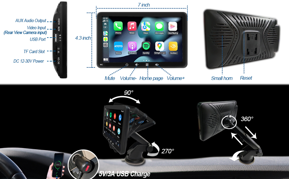 7 Inch Portable Car Stereo7 Inch Portable Car Stereo