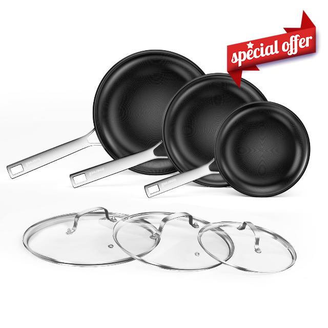 Nonstick Ceramic Frying Pan Set