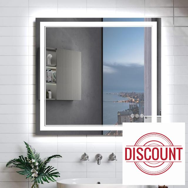 36x36 LED Bathroom Mirror with Light
