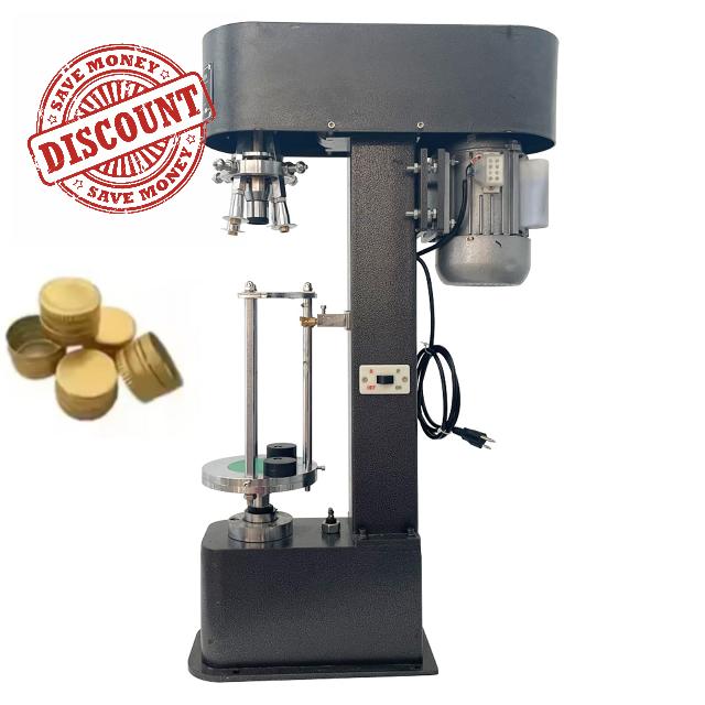 HayWHNKN Semi-automatic Aluminum Cap Screw Capping Machine Metal Cap Screw Capping Machine Bottle Pressing Machine 1000bottle/hour for Plastic Bottles/Glass Bottles/Ceramic Bottles 110V