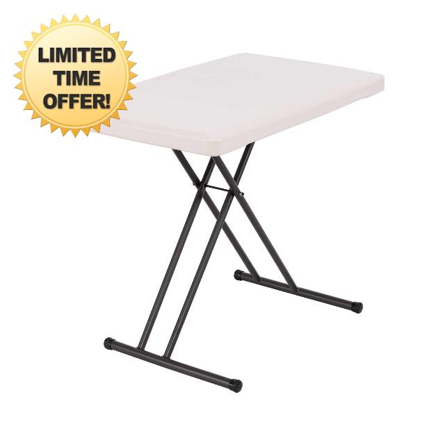 LIFETIME 30-Inch Adjustable Height Personal Table