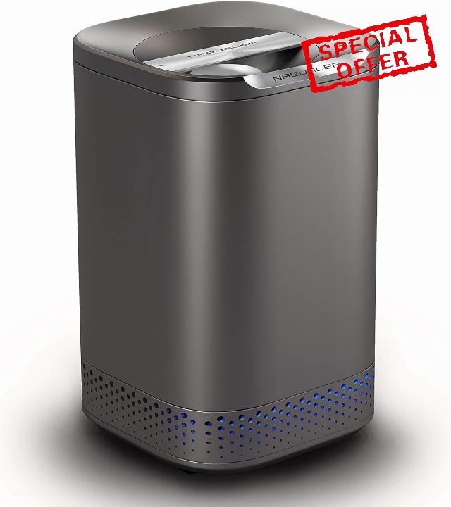 NAGUALEP 2.5L Kitchen Food Cycler Compost Bin Kitchen Electric Composter to Transform Waste into Natural Fertilizer for Garden Auto-Stop/Odorless/Quiet Food Waste Compost Machine(Gray)