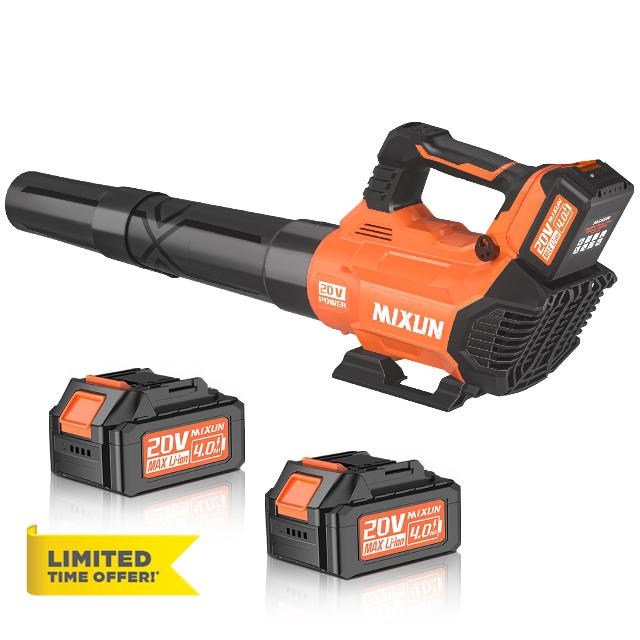Cordless Leaf Blower - 580CFM/160MPH Electric Blower with 2 x 4.0Ah Batteries