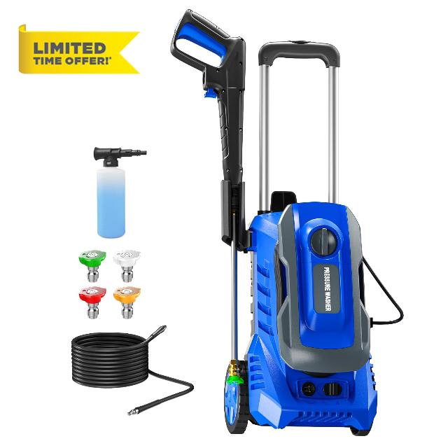 4800 PSI + 3.2 GPM Power Washer Electric Powered Pressure Washer with Telescopic Handle