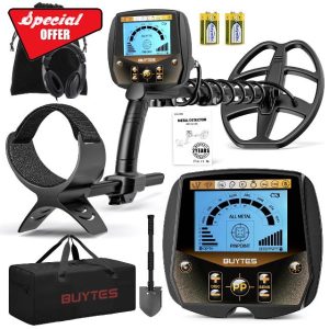 Multi-Frequency Metal Detector for Adults Professional with Double-D Waterproof Coil Detectors and 13” Search Coil