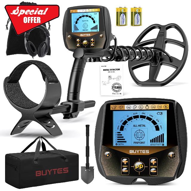 Multi-Frequency Metal Detector for Adults Professional with Double-D Waterproof Coil Detectors and 13” Search Coil