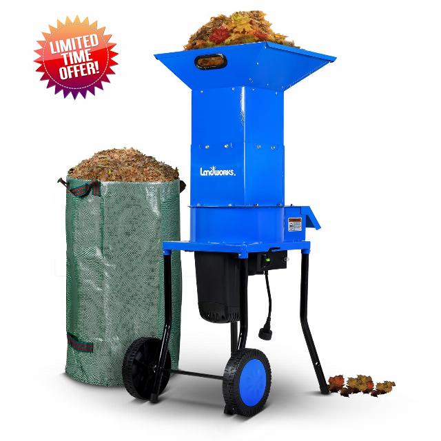 Landworks Electric Leaf Mulcher & Shredder - 15-AMP