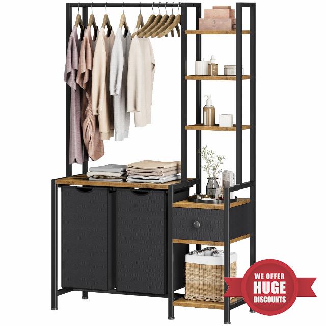 Laundry Hamper with Shelf