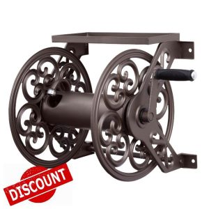 Liberty Garden 708 Steel Decorative Wall Mount Garden Hose Reel
