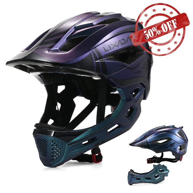 Taruor Kids Full Face Helmet Detachable Children Sports Safety Bike Helmet Protective Gear for Cycle Skateboarding Roller Skating Scoote