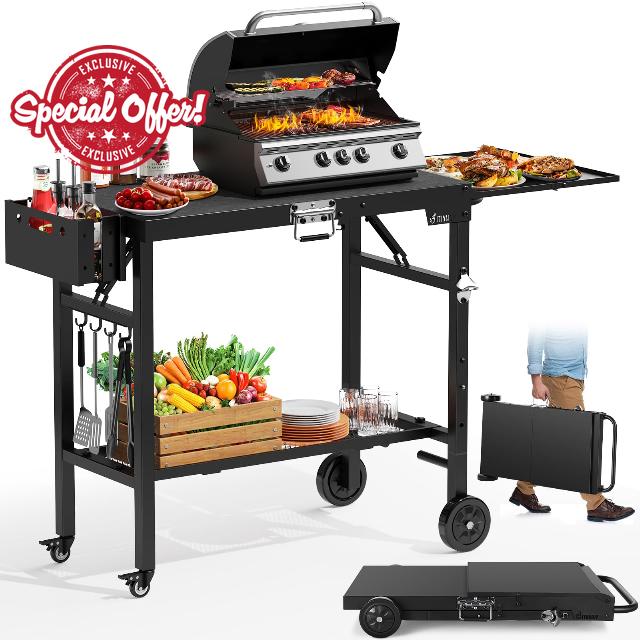 Portable Outdoor Grill Cart
