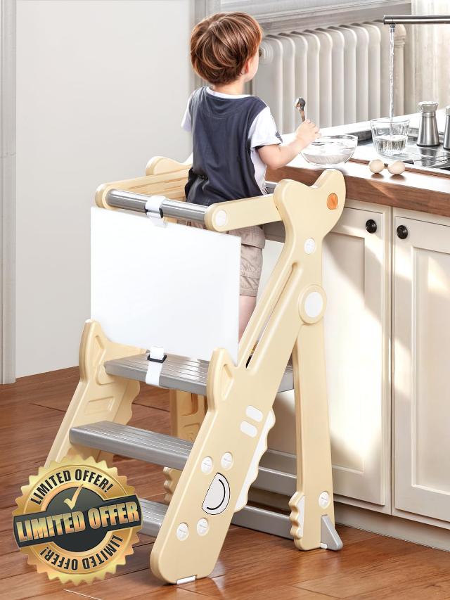 VBABY Foldable Toddler Tower