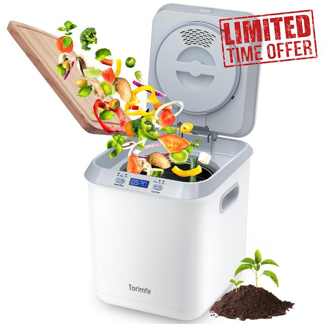 Electric Composter for Kitchen: Smart Compost Bin Outdoor/Indoor