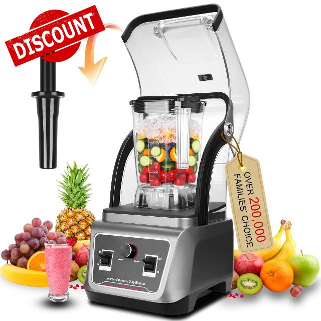 Commercial Blender with Soundproof Shield
