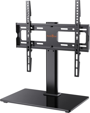 Perlegear Universal Swivel TV Stand for 24-60 inch TVs up to 40kg, Height Adjustable Table Top TV...