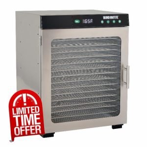 LEM Products BigBite 16-Tray Stainless Steel Dehydrator
