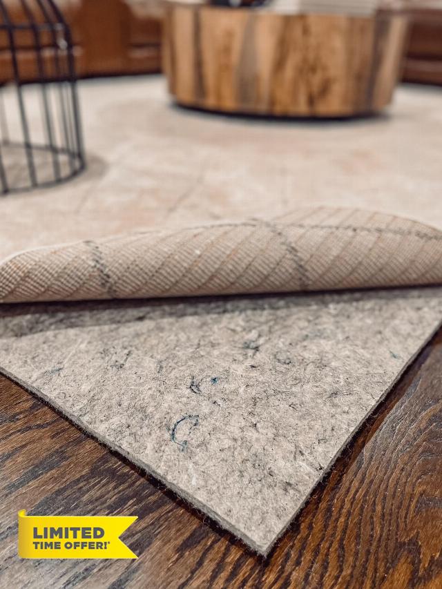 Comfort Cush Rug Pad - 9' x 12' - 1/2" Thick - 100% Felt Protective Cushion