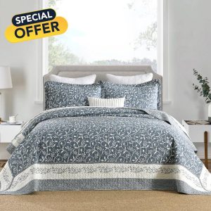 100% Cotton Oversized Quilt 120"x120"