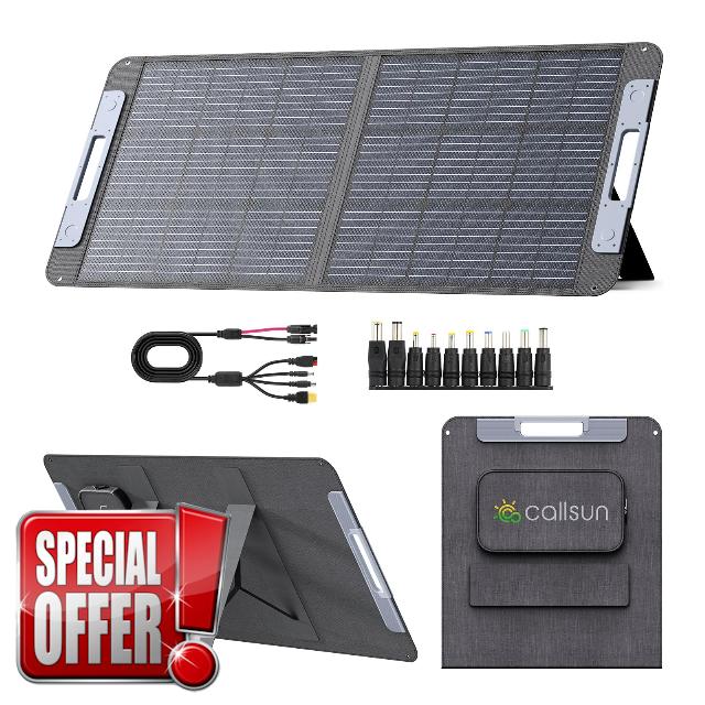 100W Portable Solar Panel for Power Station