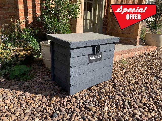Lockable Parcel Delivery Box painted Dark Grey