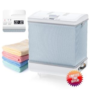 Hot Towel Warmer Heated for Bathroom: Large Bucket for Towels