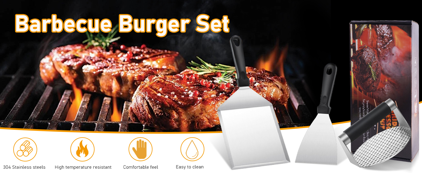 Smash Burger Press and Spatula