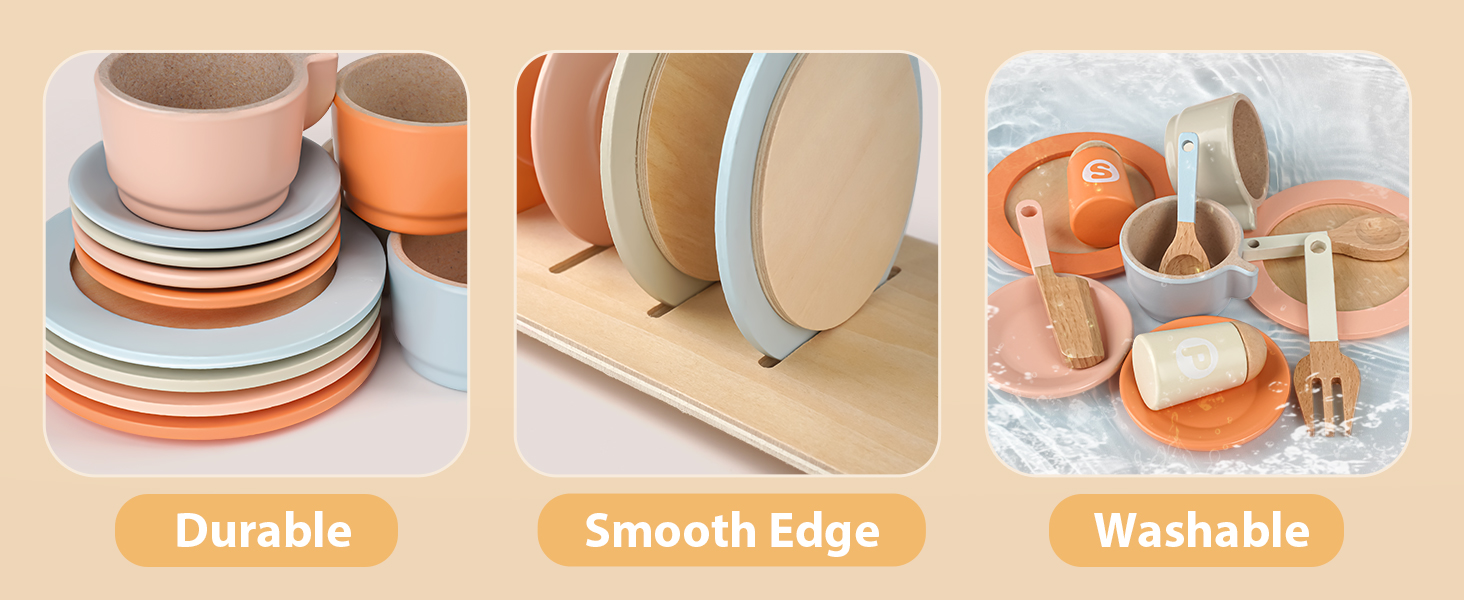 wooden tea set