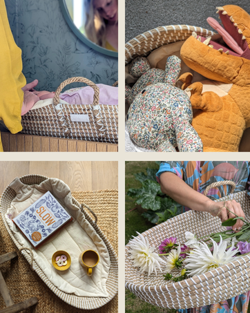 sustainable, baby, basket, natural, eco, mother, new mum, seagrass, ethical, newborn