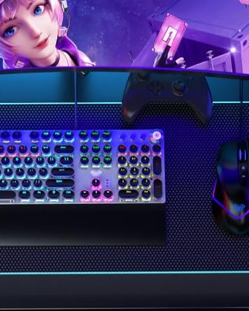 AULA S12Pro Gaming Mouse Wired,6 Adjustable DPI 128000,Ergonomic RGB Backlight Computer Mouse,Pro...