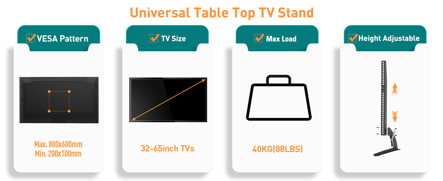 Universal Table Top TV Stand