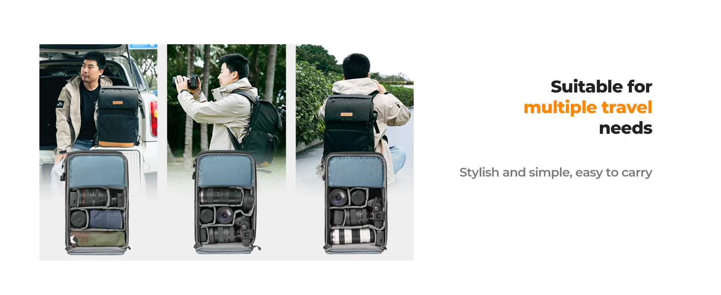 K&F Concept 22L Camera Case for Photographers Large