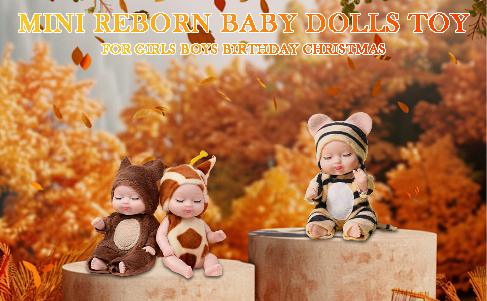 6 Pcs Mini Reborn Dolls, Sleeping Rebirth Dolls with Clothes